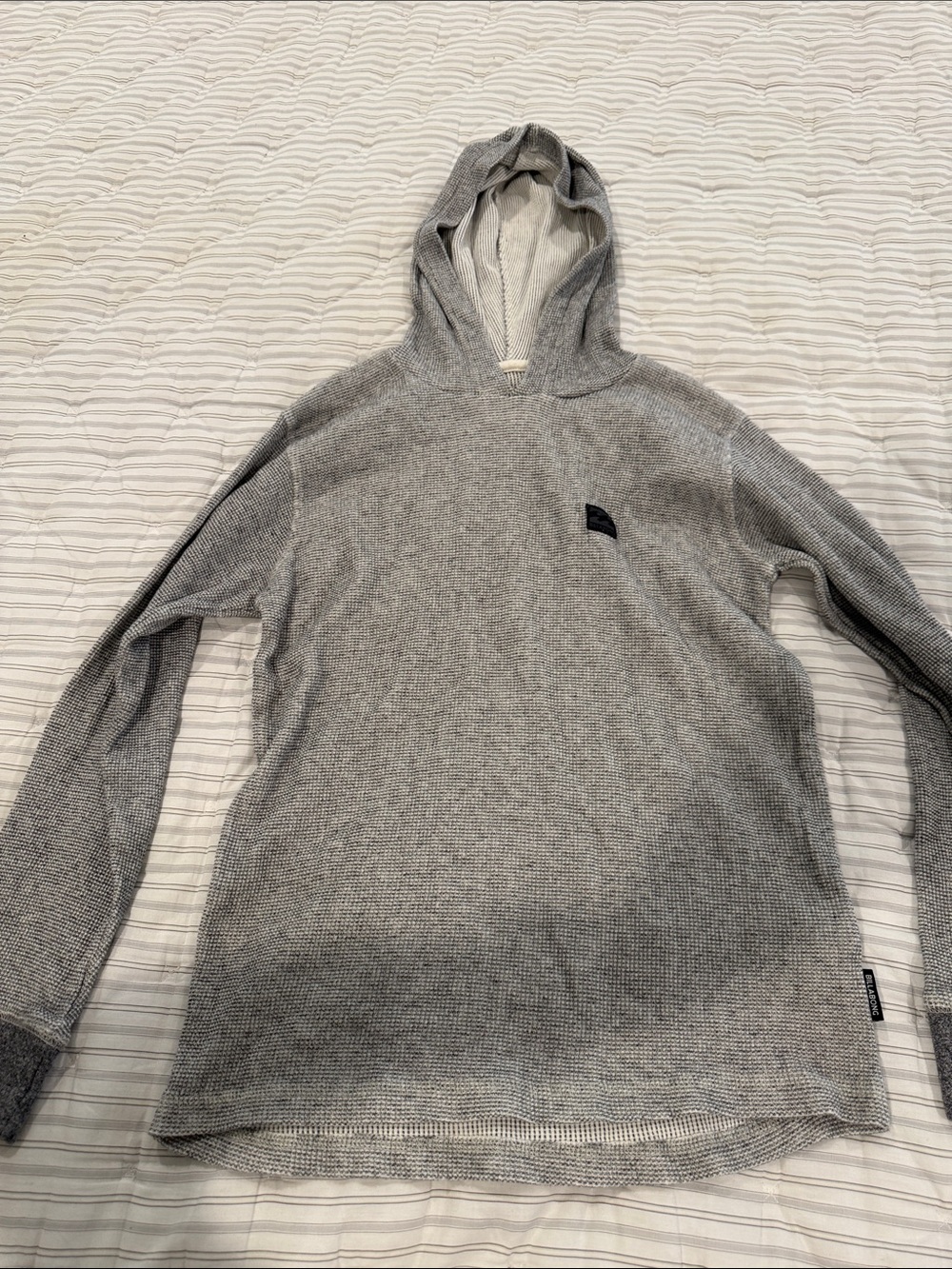Billabong Gray Knit Hoodie Sweatshirt